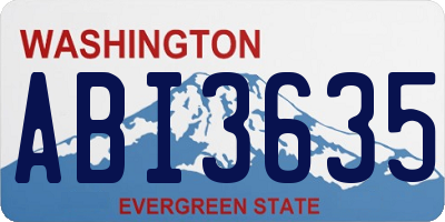 WA license plate ABI3635