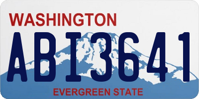 WA license plate ABI3641