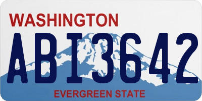 WA license plate ABI3642