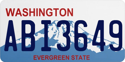 WA license plate ABI3649