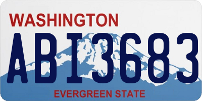 WA license plate ABI3683