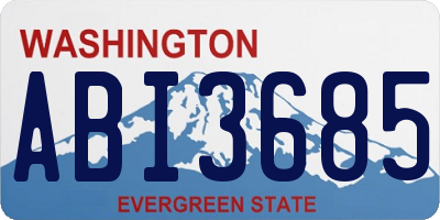 WA license plate ABI3685
