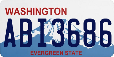 WA license plate ABI3686