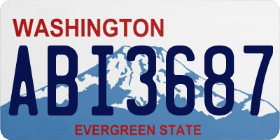 WA license plate ABI3687