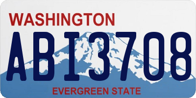 WA license plate ABI3708