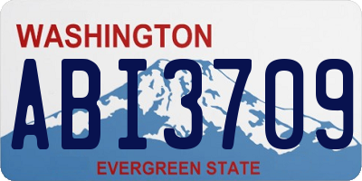 WA license plate ABI3709
