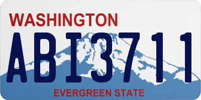 WA license plate ABI3711