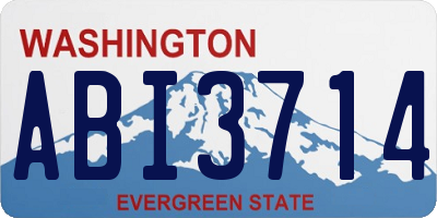 WA license plate ABI3714