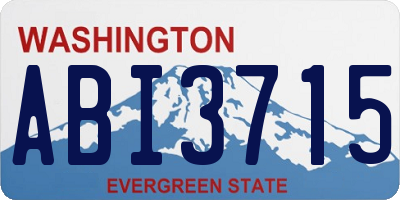 WA license plate ABI3715