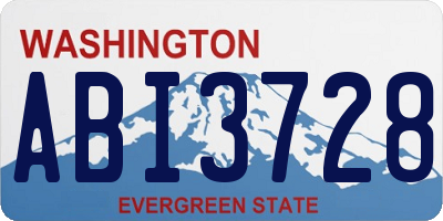 WA license plate ABI3728