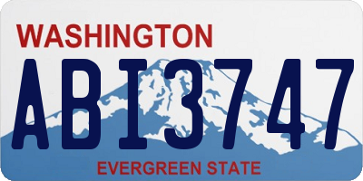 WA license plate ABI3747
