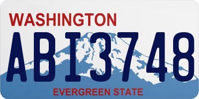 WA license plate ABI3748