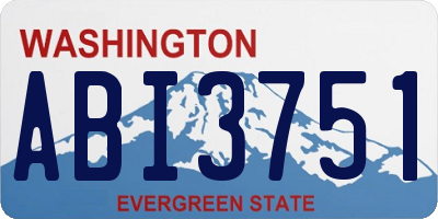 WA license plate ABI3751