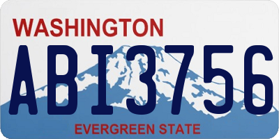 WA license plate ABI3756