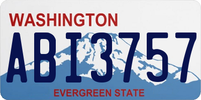 WA license plate ABI3757