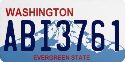 WA license plate ABI3761