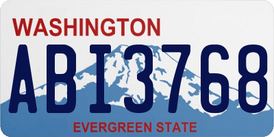 WA license plate ABI3768