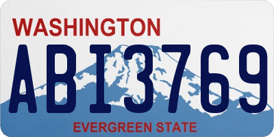 WA license plate ABI3769