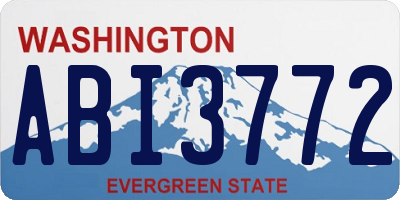 WA license plate ABI3772