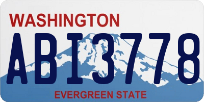 WA license plate ABI3778