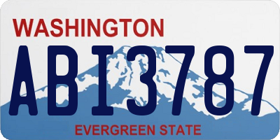 WA license plate ABI3787