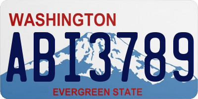 WA license plate ABI3789