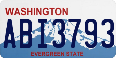 WA license plate ABI3793