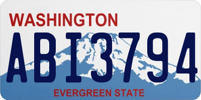 WA license plate ABI3794