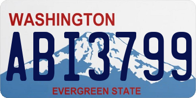 WA license plate ABI3799