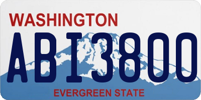 WA license plate ABI3800