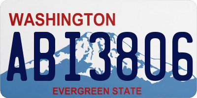 WA license plate ABI3806