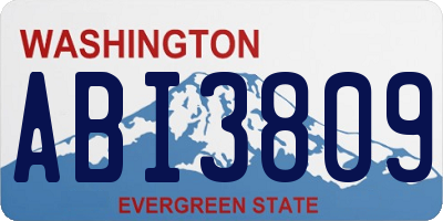 WA license plate ABI3809
