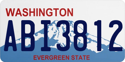 WA license plate ABI3812