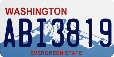 WA license plate ABI3819