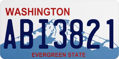 WA license plate ABI3821