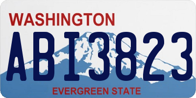 WA license plate ABI3823