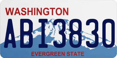 WA license plate ABI3830
