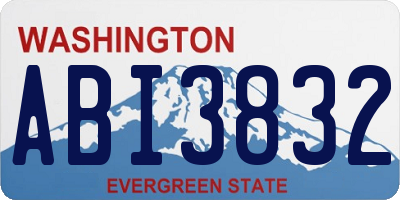 WA license plate ABI3832