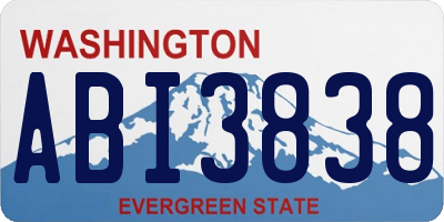 WA license plate ABI3838