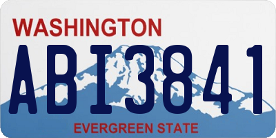 WA license plate ABI3841