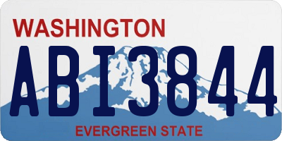WA license plate ABI3844