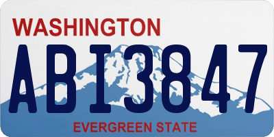 WA license plate ABI3847