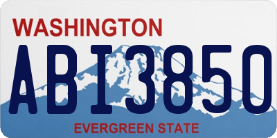 WA license plate ABI3850