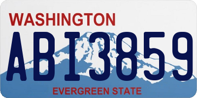 WA license plate ABI3859