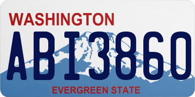 WA license plate ABI3860