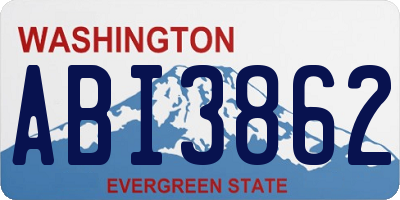 WA license plate ABI3862