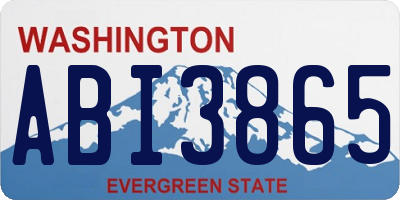 WA license plate ABI3865
