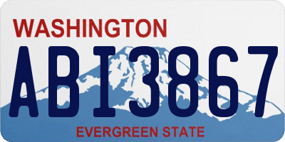 WA license plate ABI3867
