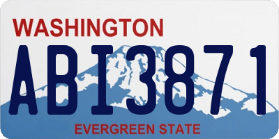 WA license plate ABI3871