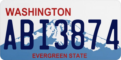 WA license plate ABI3874